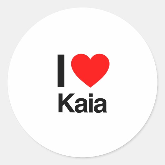 ik hou van kaia ronde sticker (Voorkant)