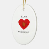 Ik hou van kakkerlakken keramisch ornament (Links)