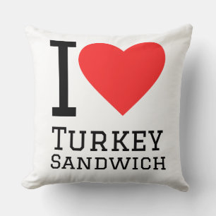 Ik hou van kalkoensandwich kussen