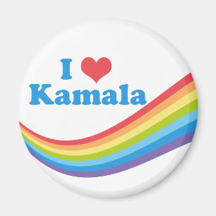 Ik hou van Kamala Rainbow Election Magneet