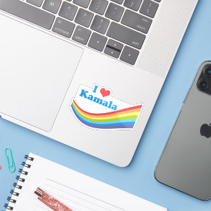 Ik hou van Kamala Rainbow Laptop Sticker
