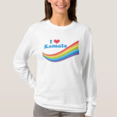 Ik hou van Kamala Rainbow Schattigee Verkiezingen T-shirt (Voorkant)