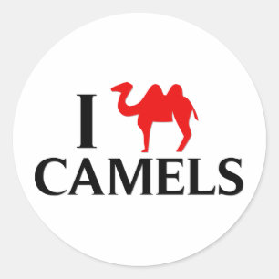 Ik hou van kamelen ronde sticker