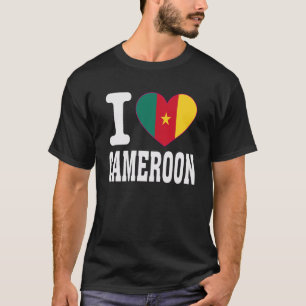 Ik hou van Kameroen Hart Souvenir Liefhebbers Trot T-shirt