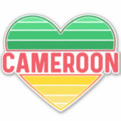 Ik hou van Kameroen, Kameroens hart Sticker (Voorkant)