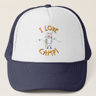 Ik hou van Kamp - Grappige Kinderen Zomer Kamp Tek Trucker Pet