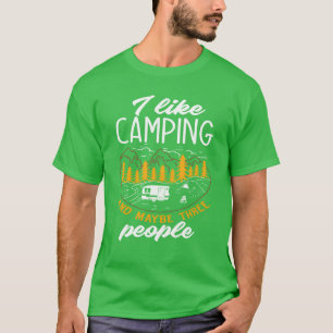Ik hou van kamperen Grappige caravan kampeerder vr T-shirt