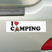 Ik hou van kampvuur bumpersticker (Op auto)