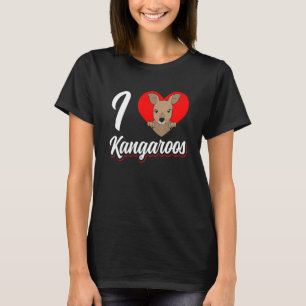 Ik hou van Kangaroos Animal Kangaroo Australië T-shirt