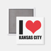 Ik hou van Kansas City Magneet (Voorkant / Achterkant)