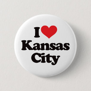 Ik hou van Kansas City Ronde Button 5,7 Cm