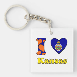 Ik hou van Kansas Sleutelhanger