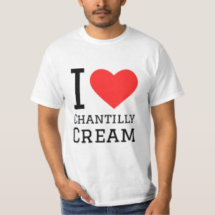 Ik hou van kantilly crème t-shirt