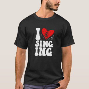 Ik hou van Karaoke Singer Voice Coach Premium zing T-shirt