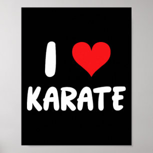 Ik hou van Karate - Hart - Vechtkunst Poster