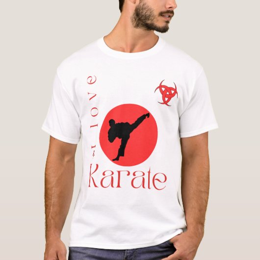 Ik hou van karate martial arts t-shirt (Voorkant)