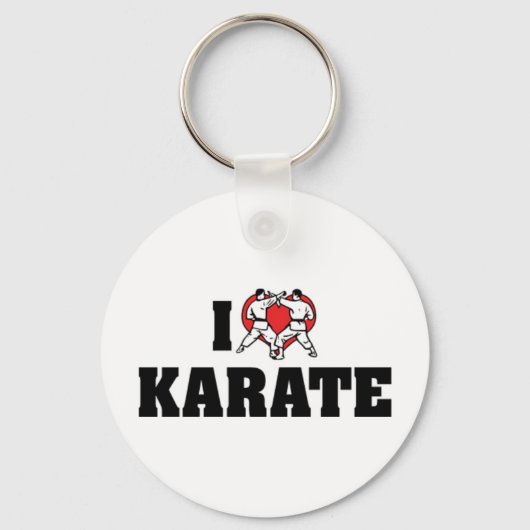 Ik hou van Karate Sleutelhanger (Voorkant)