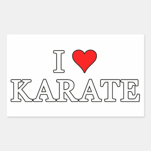 Ik hou van Karate Sticker (Voorkant)