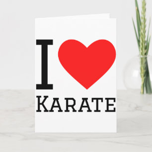 Ik hou van Karate T-shirt Kaart