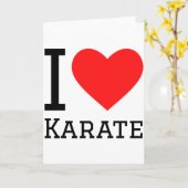Ik hou van Karate T-shirt  Kaart (Gele Bloem)