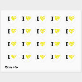 Ik hou van käse icoon ronde sticker (Vel)