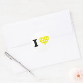 Ik hou van käse icoon ronde sticker (Envelop)