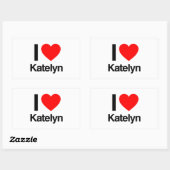 ik hou van katelyn rechthoekige sticker (Vel)