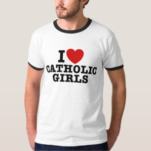 Ik hou van katholieke meisjes t-shirt