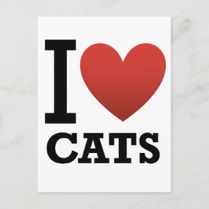 Ik hou van katten briefkaart