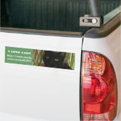 Ik hou van katten! bumpersticker (Op Truck)