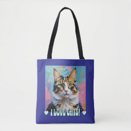 Ik hou van katten! draagtas