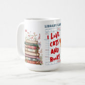 Ik hou van katten en boeken koffiemok (Voorkant links)