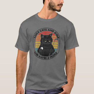 Ik hou van katten en gulf en misschien 3 mensen t-shirt