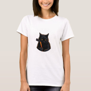 Ik hou van katten en hockey en misschien minimaal  t-shirt