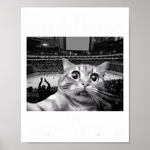 Ik Hou Van Katten En Hockey Misschien 3 Mensen Gra Poster