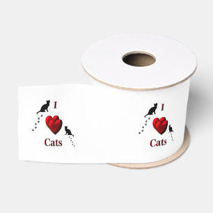 Ik hou van katten grosgrain lint