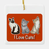 Ik hou van katten keramisch ornament (Voorkant)
