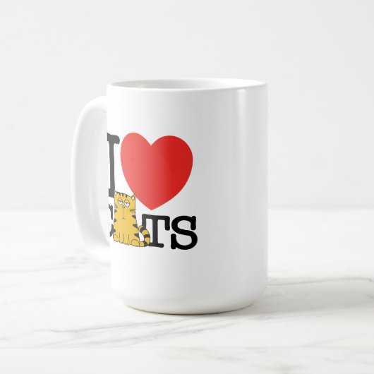 Ik hou van katten koffiemok (Voorkant links)