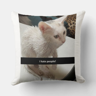Ik Hou Van Katten Kussen. Ik Haat Mensen Kat Kusse Kussen