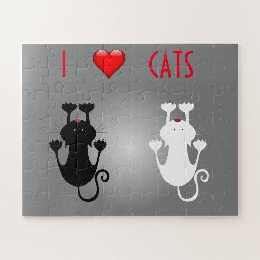 Ik hou van katten legpuzzel (Horizontaal)