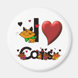 Ik hou van katten magneet