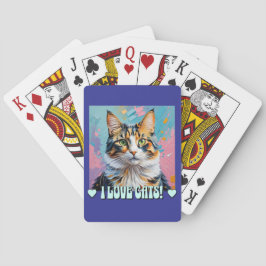 Ik hou van katten! pokerkaarten