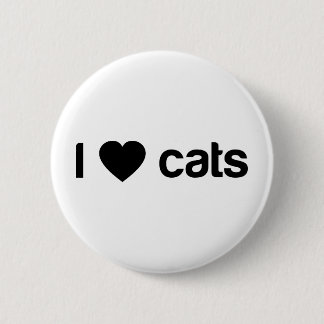 Ik hou van katten ronde button 5,7 cm