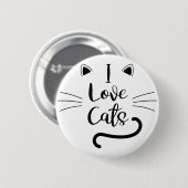 Ik hou van katten ronde button 5,7 cm (Voorkant /achterkant)