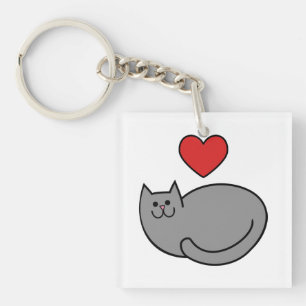 Ik hou van katten sleutelhanger