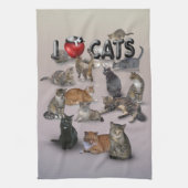 Ik hou van katten theedoek (Verticaal)