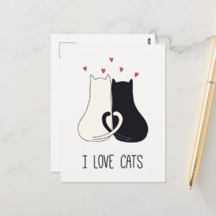 Ik Hou Van Katten Twee Katten Verliefd Briefkaart
