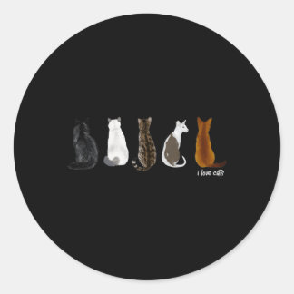 Ik hou van katten voor kat ronde sticker