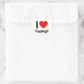 ik hou van kayleigh hart sticker (Tas)