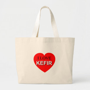 Ik hou van Kefir Grote Tote Bag